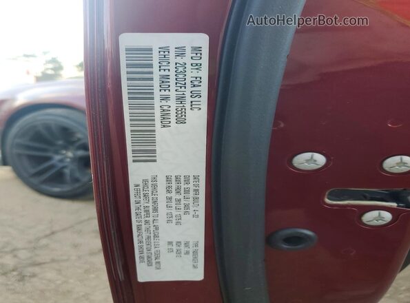 2C3CDZFJ1NH155508 2022 DODGE CHALLENGER Burgundy Вид підкапотного простору