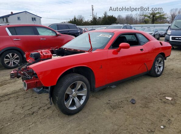 2C3CDZFJ3KH525627 2019 DODGE CHALLENGER Красный Передняя левая четверть