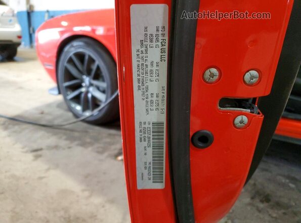 2C3CDZFJ9KH642256 2019 DODGE CHALLENGER Orange Engine compartment view