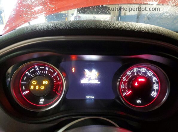 2C3CDZFJ9KH642256 2019 DODGE CHALLENGER Orange Instrument cluster view