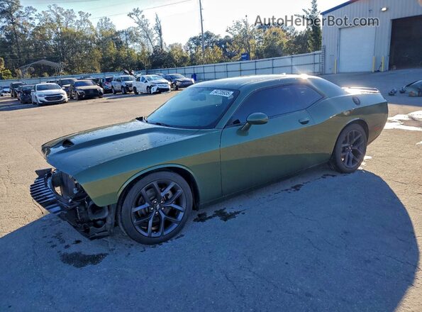 2C3CDZJG3NH263558 2022 DODGE CHALLENGER Зеленый Передняя левая четверть
