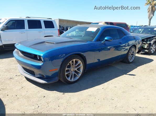 2C3CDZJG4LH156452 2020 DODGE CHALLENGER Синий Передняя левая четверть