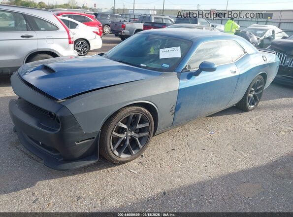2C3CDZJG8LH253718 2020 DODGE CHALLENGER Синий Передняя левая четверть