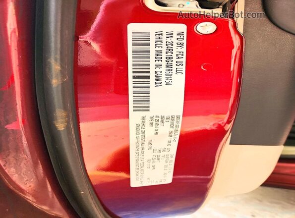2C4RC1BG4MR601454 2021 CHRYSLER PACIFICA Maroon ძრავის განყოფილების ხედი