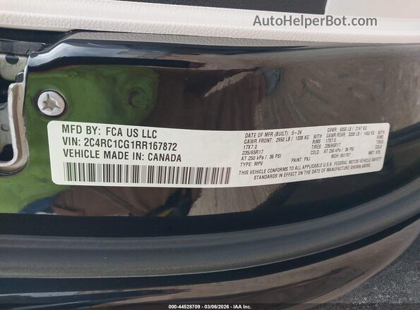 2C4RC1CG1RR167872 2024 CHRYSLER VOYAGER Черный Вид подкапотного пространства