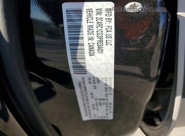 2C4RC1CG3PR534431 2023 CHRYSLER VOYAGER Black VIN կոդի պիտակի տեսք