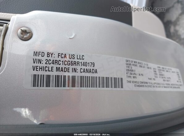 2C4RC1CG6RR140179 2024 CHRYSLER VOYAGER Silver Vista del compartimento del motor