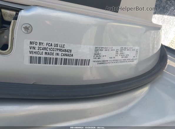 2C4RC1CG7PR548428 2023 CHRYSLER VOYAGER Silver Engine compartment view