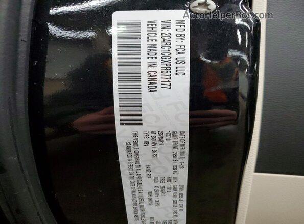2C4RC1CGXPR577177 2023 CHRYSLER VOYAGER Black VIN კოდის სტიკერის ხედი