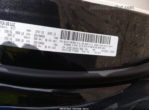 2C4RC1GG0JR117852 2018 CHRYSLER PACIFICA Black Widok komory silnika