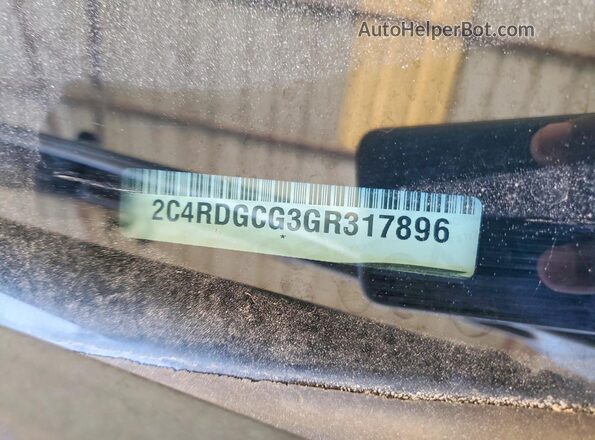 2C4RDGCG3GR317896 2016 DODGE GRAND Серебряный Вид подкапотного пространства