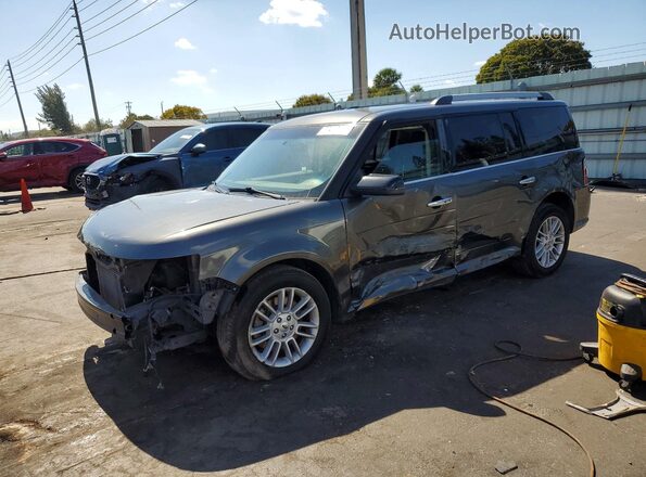 2FMGK5C8XKBA00379 2019 FORD FLEX Gray Vista tres cuartos delantera izquierda