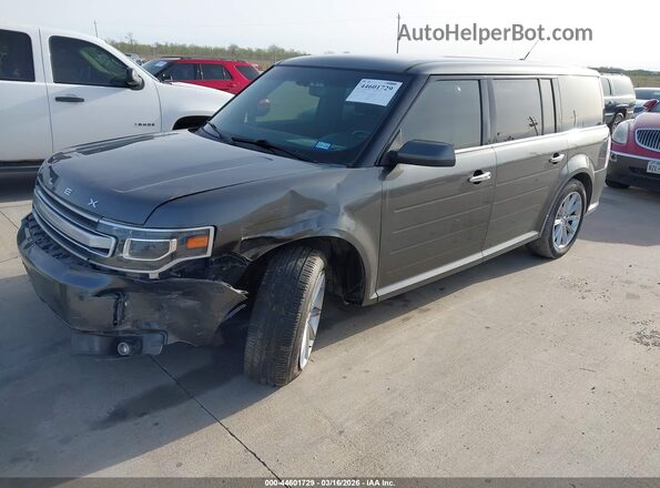 2FMGK5D80JBA07161 2018 FORD FLEX Серый Передняя левая четверть