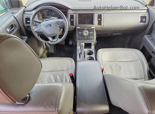 2FMGK5D85JBA14770 2018 FORD FLEX Белый Вид панели приборов