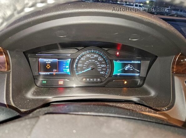 2FMGK5D8XKBA35891 2019 FORD FLEX Blue Вид щитка приладів