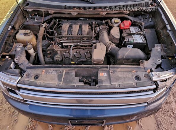 2FMGK5D8XKBA35891 2019 FORD FLEX Blue Вид задньої частини салону