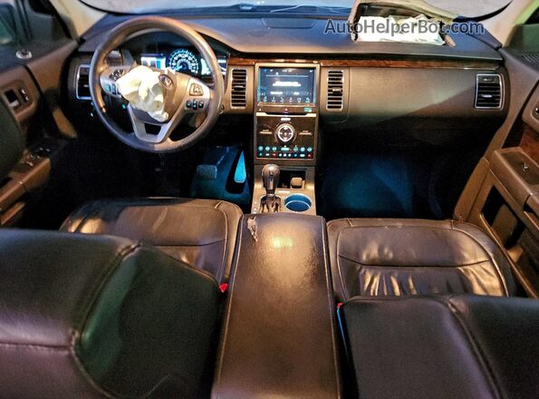 2FMGK5D8XKBA35891 2019 FORD FLEX Blue Вид панелі приладів