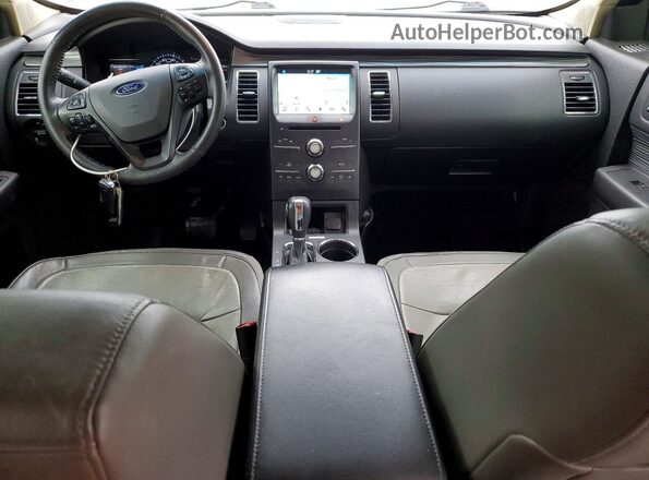 2FMHK6C84HBA01899 2017 FORD FLEX Белый Вид панели приборов