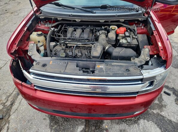 2FMHK6C87GBA12457 2016 FORD FLEX Красный Вид подкапотного пространства