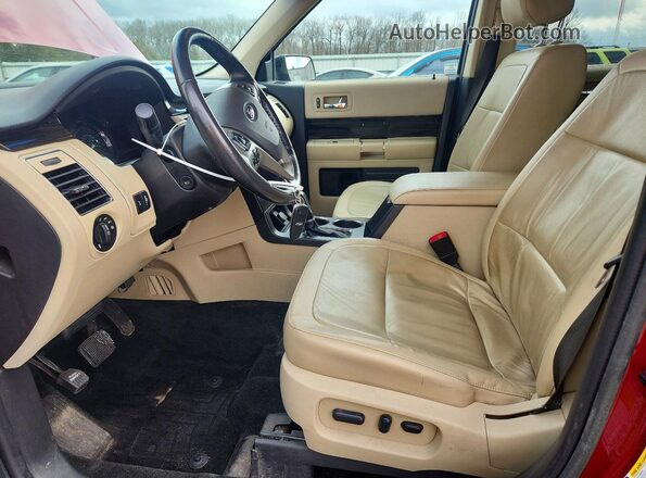 2FMHK6C87GBA12457 2016 FORD FLEX Красный Вид салона спереди