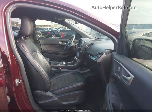 2FMPK3J94MBA63318 2021 FORD EDGE Maroon Widok wnętrza z przodu
