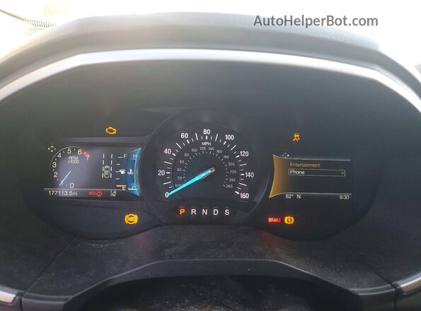2FMPK3J96KBB43118 2019 FORD EDGE Gray Widok zestawu wskaźników