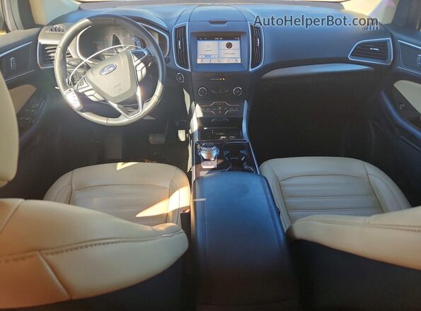2FMPK3J96KBB85384 2019 FORD EDGE Blue Widok deski rozdzielczej