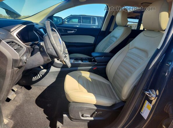 2FMPK3J96KBB85384 2019 FORD EDGE Blue Widok wnętrza z przodu