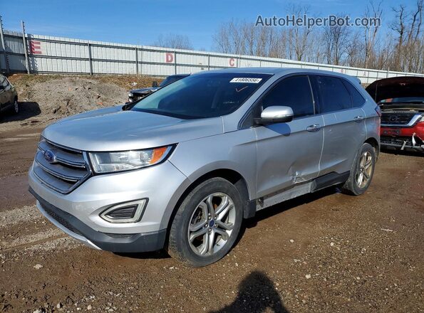 2FMPK3K91JBB41239 2018 FORD EDGE Серебряный Передняя левая четверть