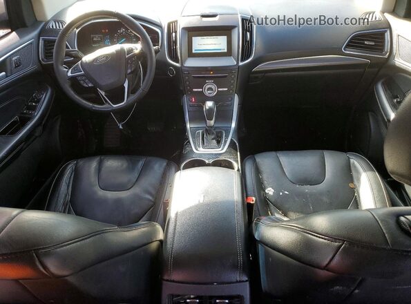 2FMPK3K91JBB41239 2018 FORD EDGE Серебряный Вид панели приборов