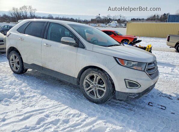 2FMPK3K91JBB45274 2018 FORD EDGE Белый Передняя правая четверть