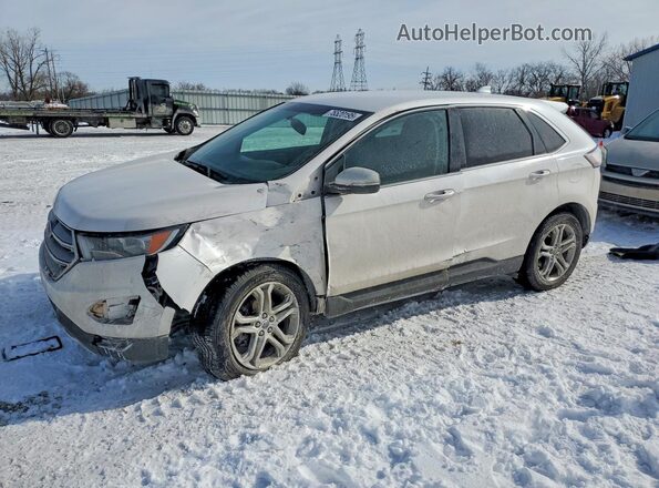 2FMPK3K91JBB45274 2018 FORD EDGE Белый Передняя левая четверть