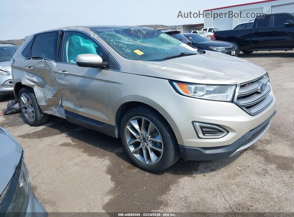 2FMPK3K94HBC07292 2017 FORD EDGE Золотой Передняя правая четверть