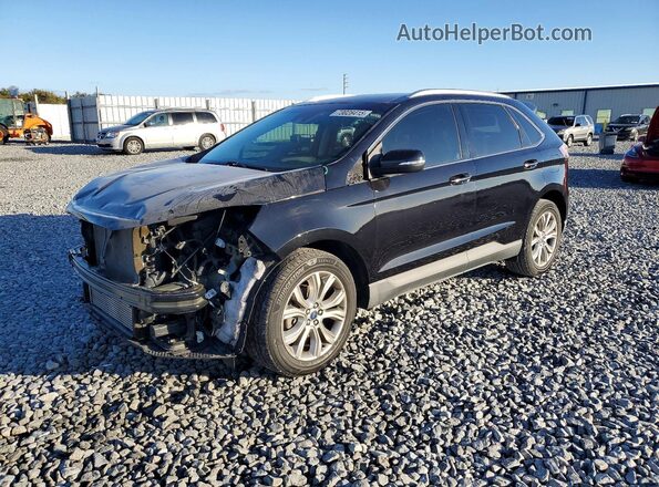 2FMPK3K95KBB53749 2019 FORD EDGE Черный Передняя левая четверть