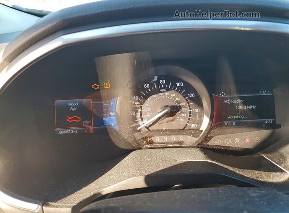 2FMPK3K95KBB53749 2019 FORD EDGE Черный Вид щитка приборов