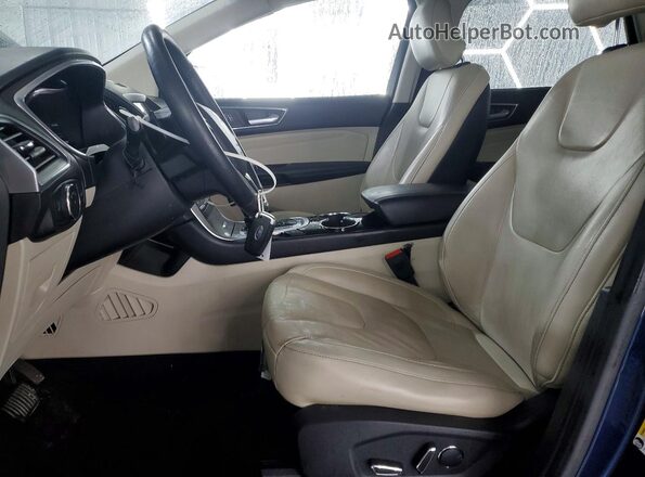 2FMPK3K98HBC01284 2017 FORD EDGE Синий Вид салона спереди