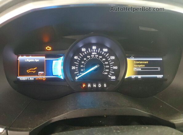 2FMPK3K98HBC01284 2017 FORD EDGE Синий Вид щитка приборов