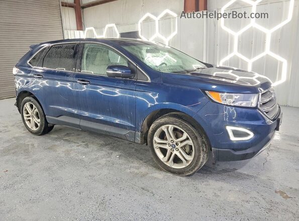 2FMPK3K98HBC01284 2017 FORD EDGE Синий Передняя правая четверть