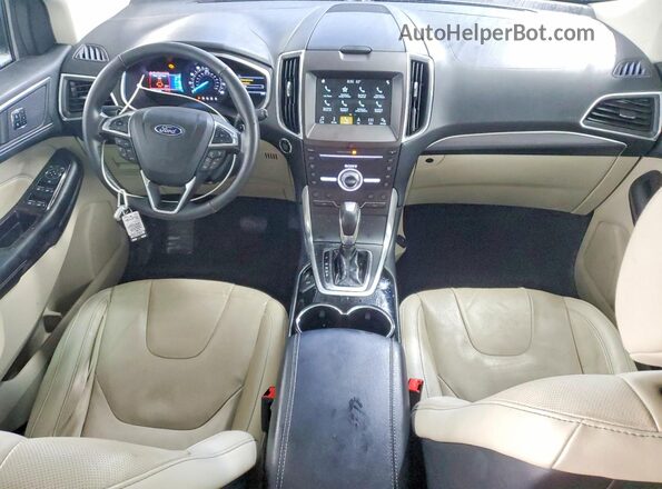 2FMPK3K98HBC01284 2017 FORD EDGE Синий Вид панели приборов