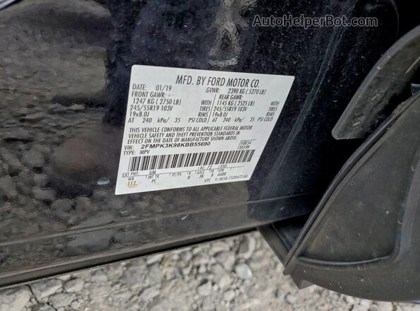 2FMPK3K98KBB55690 2019 FORD EDGE Черный Вид подкапотного пространства