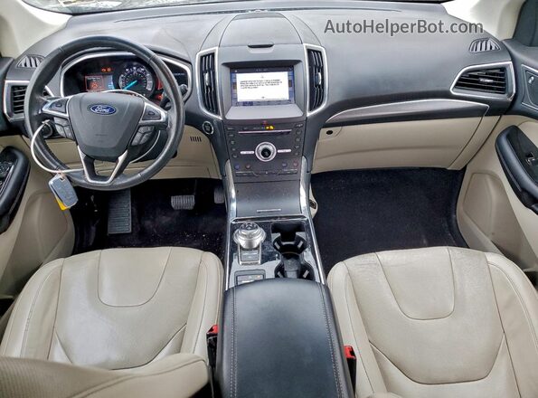 2FMPK3K98KBB55690 2019 FORD EDGE Черный Вид панели приборов