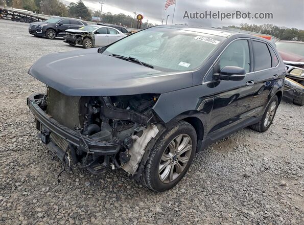 2FMPK3K98KBB55690 2019 FORD EDGE Черный Передняя левая четверть