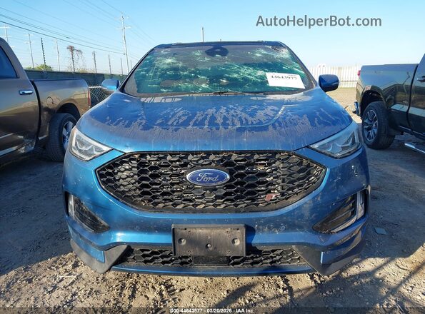 2FMPK4AP0KBB80265 2019 FORD EDGE Blue ხელსაწყოთა პანელის ხედი
