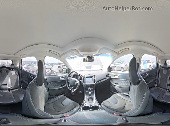 2FMPK4AP3HBB36673 2017 FORD EDGE Black Widok wnętrza 360 stopni