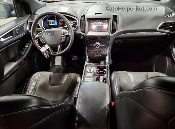 2FMPK4AP4KBB02300 2019 FORD EDGE Black Widok deski rozdzielczej