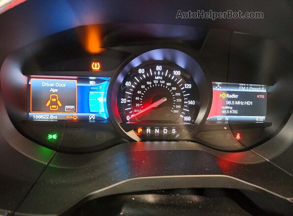 2FMPK4AP4KBB02300 2019 FORD EDGE Black Widok zestawu wskaźników
