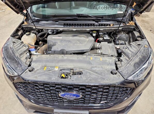 2FMPK4AP4KBB02300 2019 FORD EDGE Black Widok komory silnika