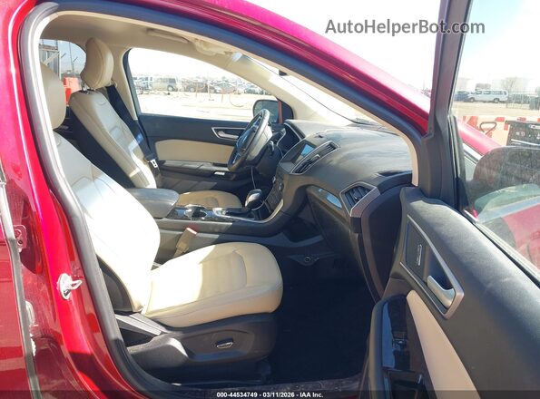 2FMPK4J82JBC62988 2018 FORD EDGE Красный Вид салона спереди