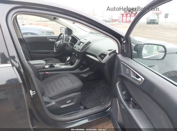 2FMPK4J90HBC01027 2017 FORD EDGE Черный Вид салона спереди