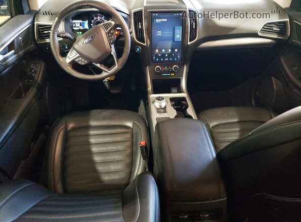 2FMPK4J90NBA17668 2022 FORD EDGE Blue Widok deski rozdzielczej
